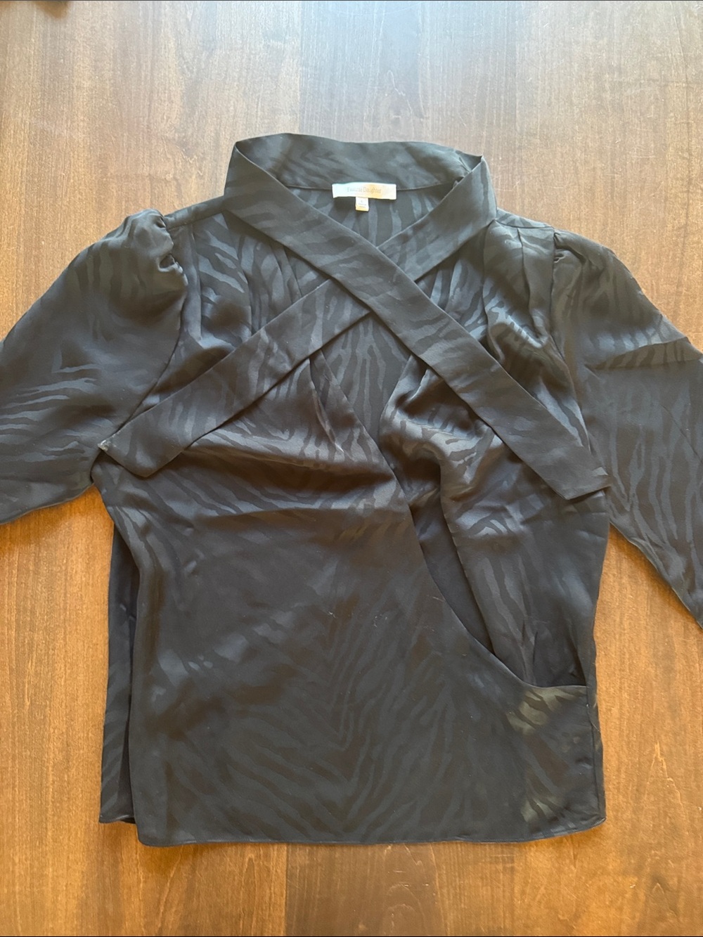 The Joan zebra jacquard blouse